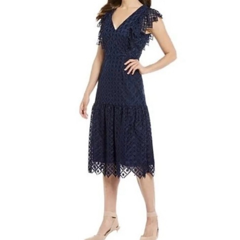 Antonio Melani Size 0 Navy Lace Dress